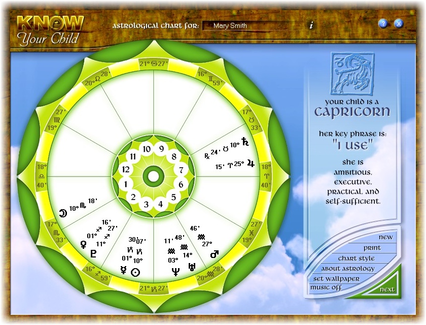 Know Your Child Sample Screen