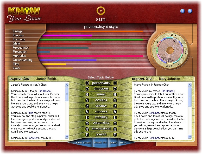 Know Your Lover Sample Screen