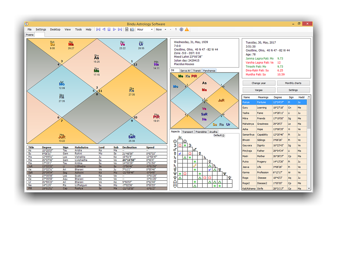Bindu Astrology Software