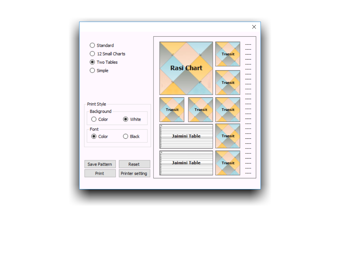 Two Tables Printout