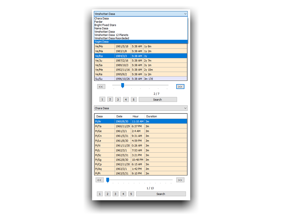 Dasa Calculations