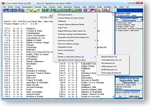 natal listing printouts from Sirius